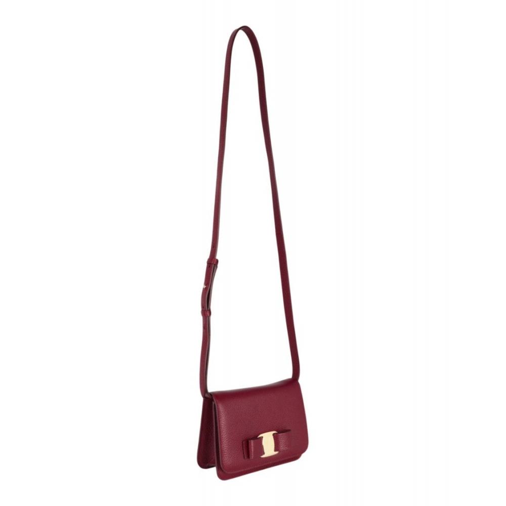 Salvatore Ferragamo Vara Bow Crossbody Bag Burgundy