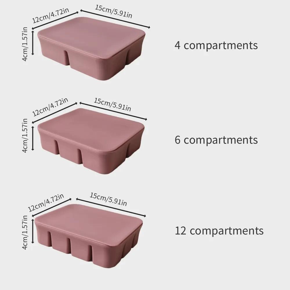12 Fack Iskubform Silikon Iskubbricka Fyrkantig Brickform Lätt Släpp Silikon Iskubformer Bar Kökstillbehör