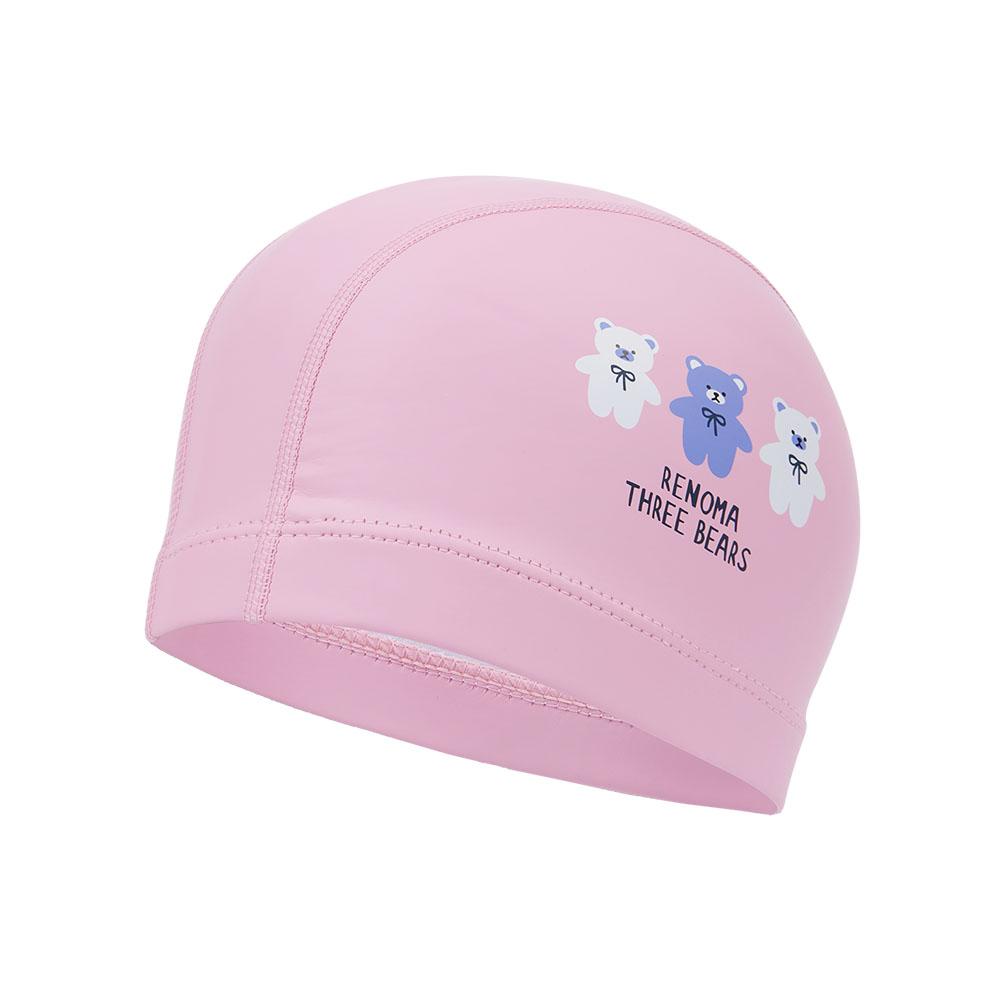 Lenomasuyeongbog Kids' Teddy Bear Pu Swim Cap Pink Ro-Rc2C018-Pk