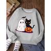 Fashion Round Neck Sweatshirt, Sporty Casual Top