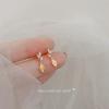New Silver Color Inlaid Zircon Clover Tassel Earrings For Women Delicate Chain Pendant Earring Party Jewelry Accessories Gifts