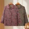 Comfortable Loose Nine-Sleeve Lapel Top for Middle-aged and Elderly Women, Plus Size Spring/Autumn Wear