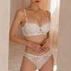 French Underwear Leopard Print Lace Sexy Bra Small Breasts Gathered Anti-sagging Upper Support Show Large Bra Bra