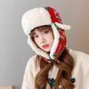 Fashion Winter Warm Ear Protection Hat Flower Cloth Retro Ethnic Style Lei Feng Hat Thickened Cold Hat For Women