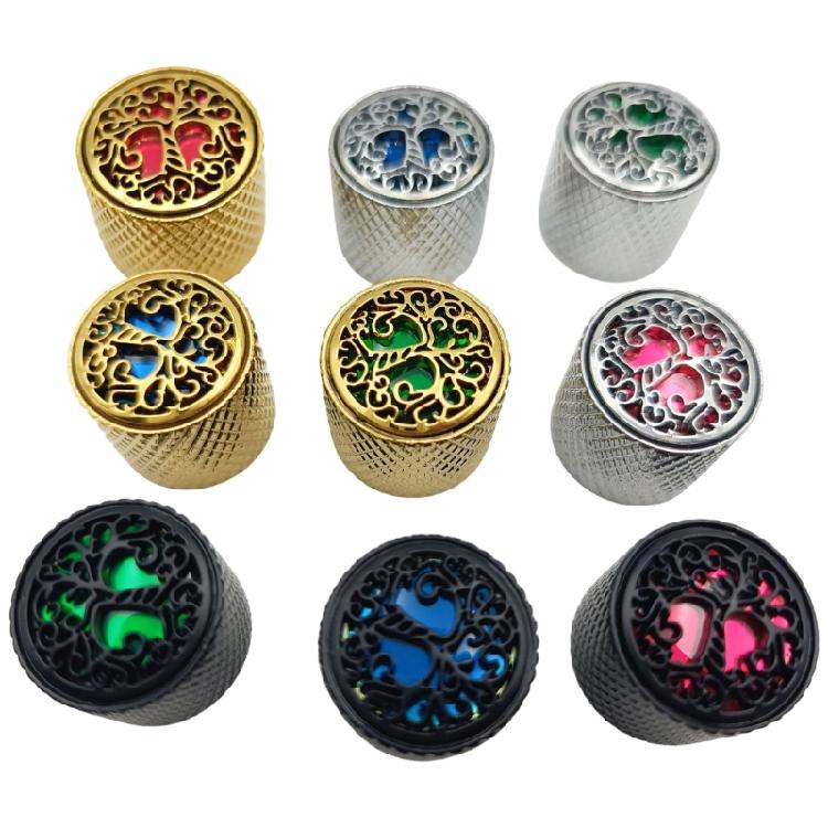Tree Pattern Potentiometer Control Knob 6mm Shaft Hole Amplifier Knob Metal Electric Guitar Knobs Easy to Install
