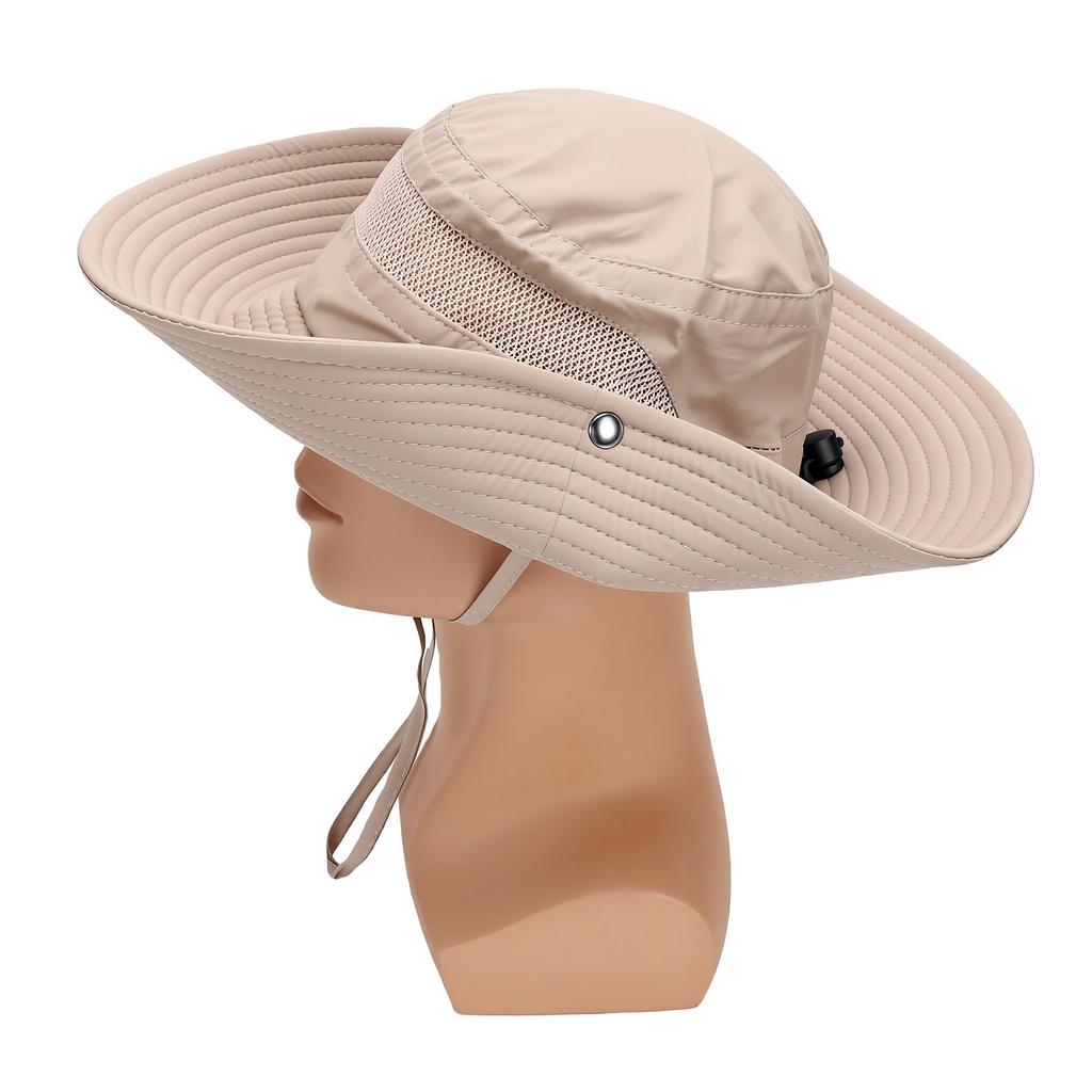 Faltbarer Sonnenhut Breiter Rand Eimerhut Outdoor Sonnenhut Atmungsaktiver Netzhut zum Angeln Wandern Camping