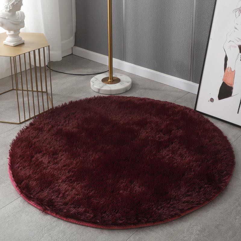 1Pcs Soft Plush Round Rug for Bedroom Home Decor Fluffy Shag Circle Area Rugs Kids Room Classroom Nursery Living Room Decor