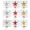 Home Navidad Glitter Iron Gold Christmas Decoration Christmas Tree Top Star Tree Ornaments