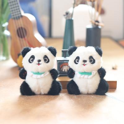 Cute Cute Little Panda Pendant Plush Toy Doll Cartoon Bag Hanging Keychain Rag Doll Doll