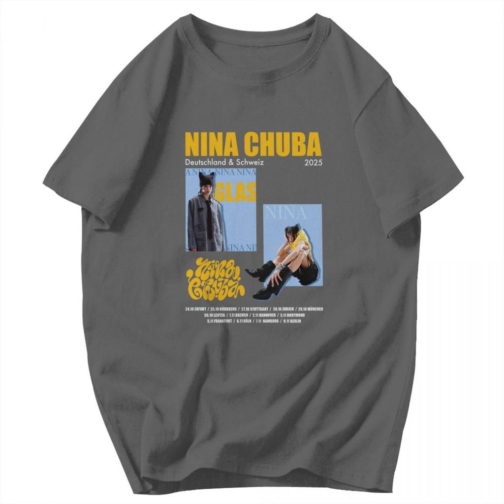 Men T Shirt Singer Nina Chuba Album Tour 2025 Graphic Summer Y2K Graphic Customized Unisex Clothing T Shirts