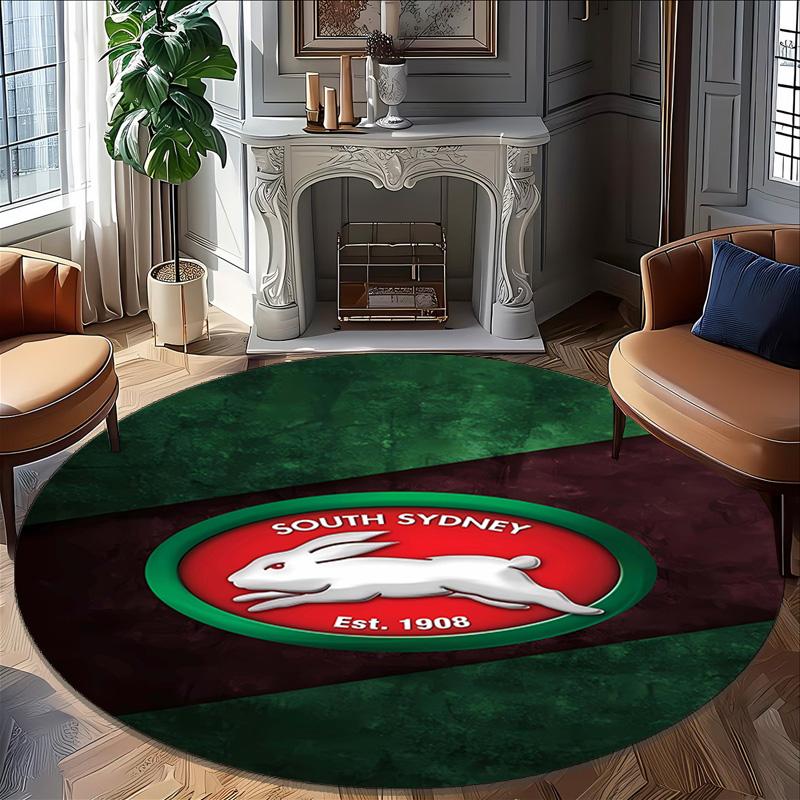 1pc Football Team (16) Design Printed Area Round Carpet for Bedroom Living Room Home Decor Rugs Mat Non Slip Mat Rug for Bedside