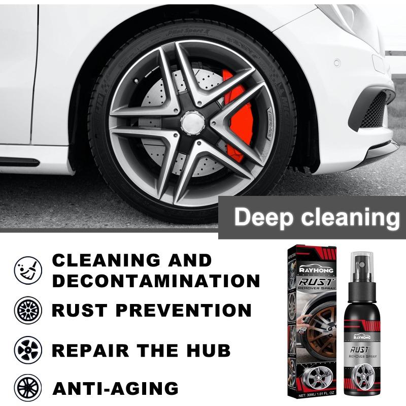 Car Wheel Hub Rust Remover Multifunctional Anti-dirt Spray Metal Surface Chrome Paint Automotive Maintenance Iron Powder