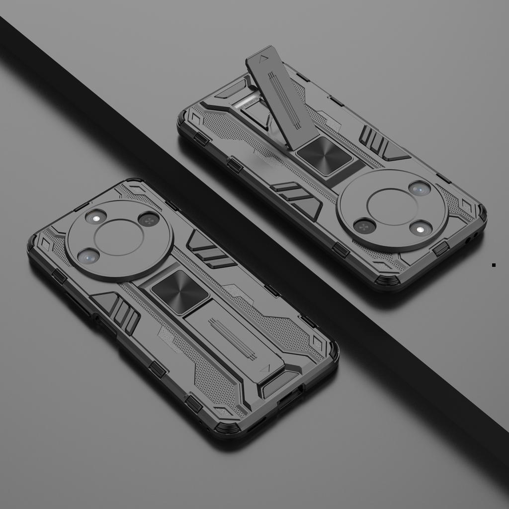 For Honor X60 5G Case PC+TPU Shockproof Phone Cover with Kickstand