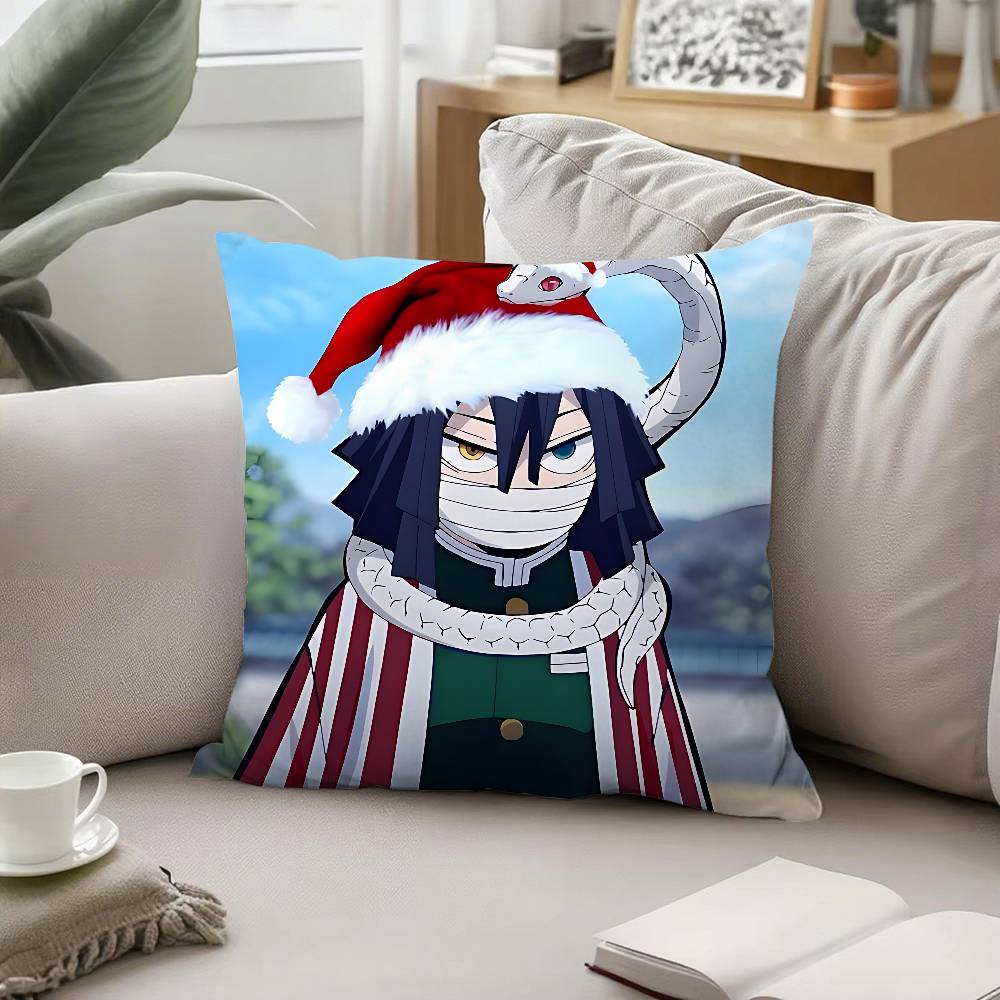 Cool Iiguro Obanai Pillow Case Cushion Cover Soft Cute Throw Pillow Case For Car Sofa Pillowcase Polyester With Zipper