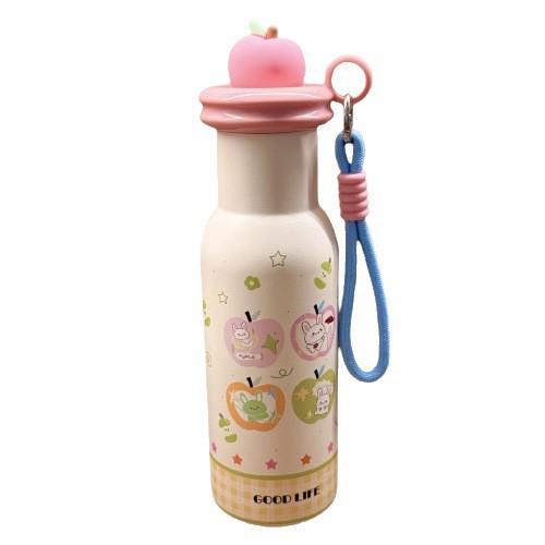 Water bottle Apple Paradise thermos cup female high value portable stainless steel cartoon double drinking cup