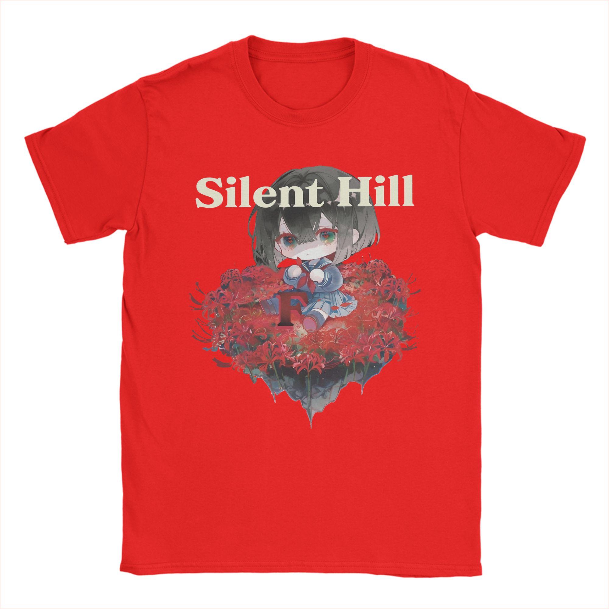 Мужская футболка Silent Hill F Hinako Новинка Чистый хлопок Футболки с коротким рукавом Футболка С круглым вырезом Топы Летние S