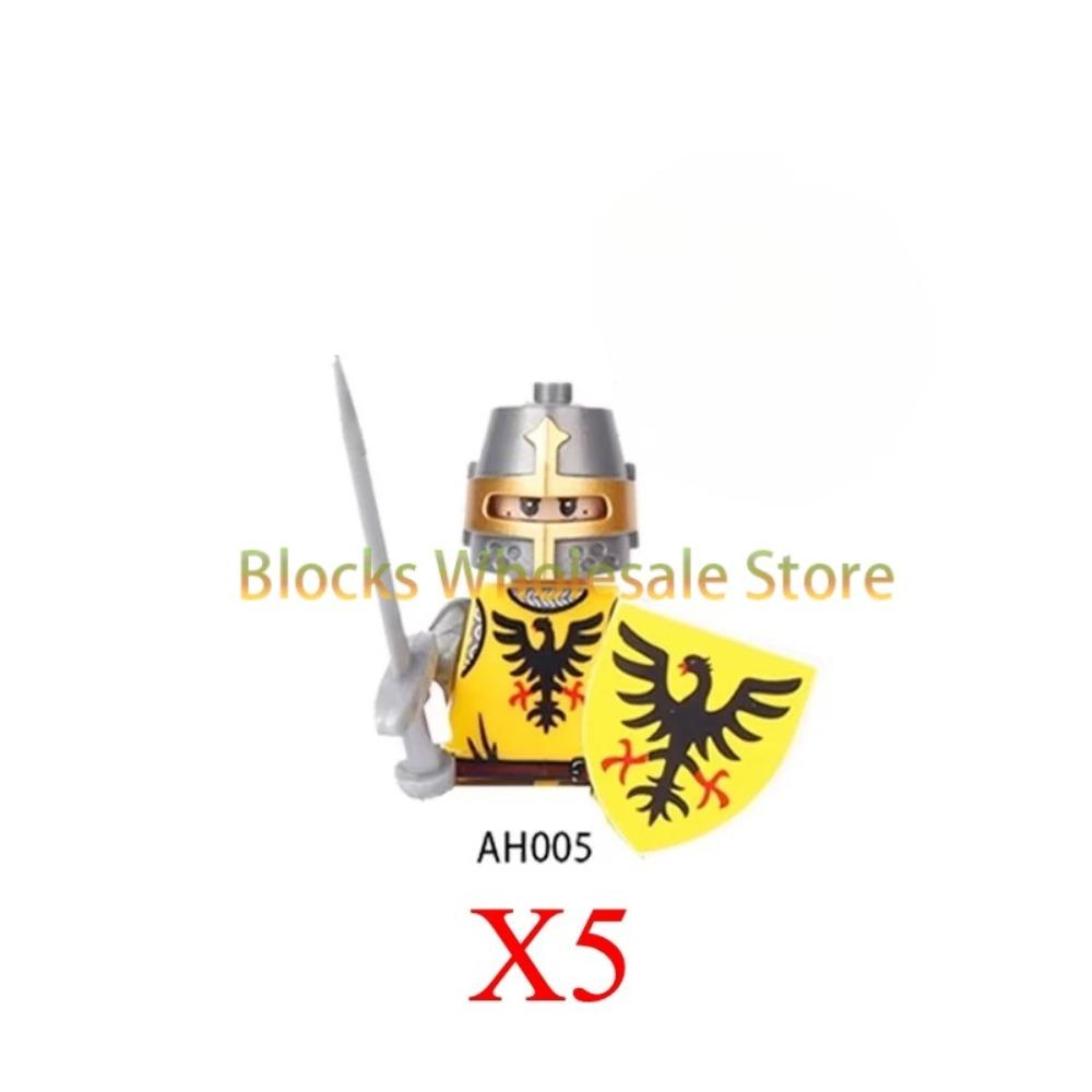 Figuras de Soldados de Castelo Militar Medieval Blocos de Construção Roma Cavaleiro Leão Arma Guerreiro Espada Infantaria Capacete Modelo Tijolos Brinquedos