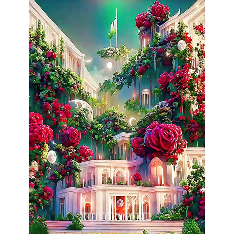 5D Diamond Painting Full Round Diamond Mosaic Fantasy House Diamond Embroidery Sale Landscape