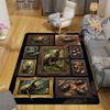 Rhino Beetle Collection Pattern Rug Floor Mat for Living Room or Bedroom Soft and Comfortable Carpet a Gift for Birthday and Holiday.