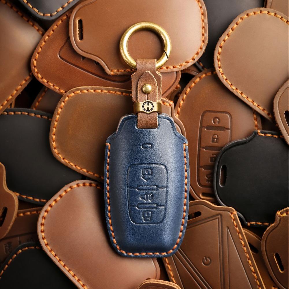 Handgefertigtes Schlüsseletui aus echtem Leder für Haval H6S H9 M6 First Love Big Dog Cannon im Retro-Stil, Auto-Schlüsselhülle