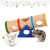 Pet Hamster Seesaw Sports Toy Wooden Porous Cage House Tunnel Tube Hamster Toy Hamster Product High Quality Home Accessories