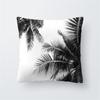 Black and White Tropical Plant Leaf Print Pattern Cushion Cover Home Living Room Sofa Decorative Pillow Pillow Cover 45x45cm