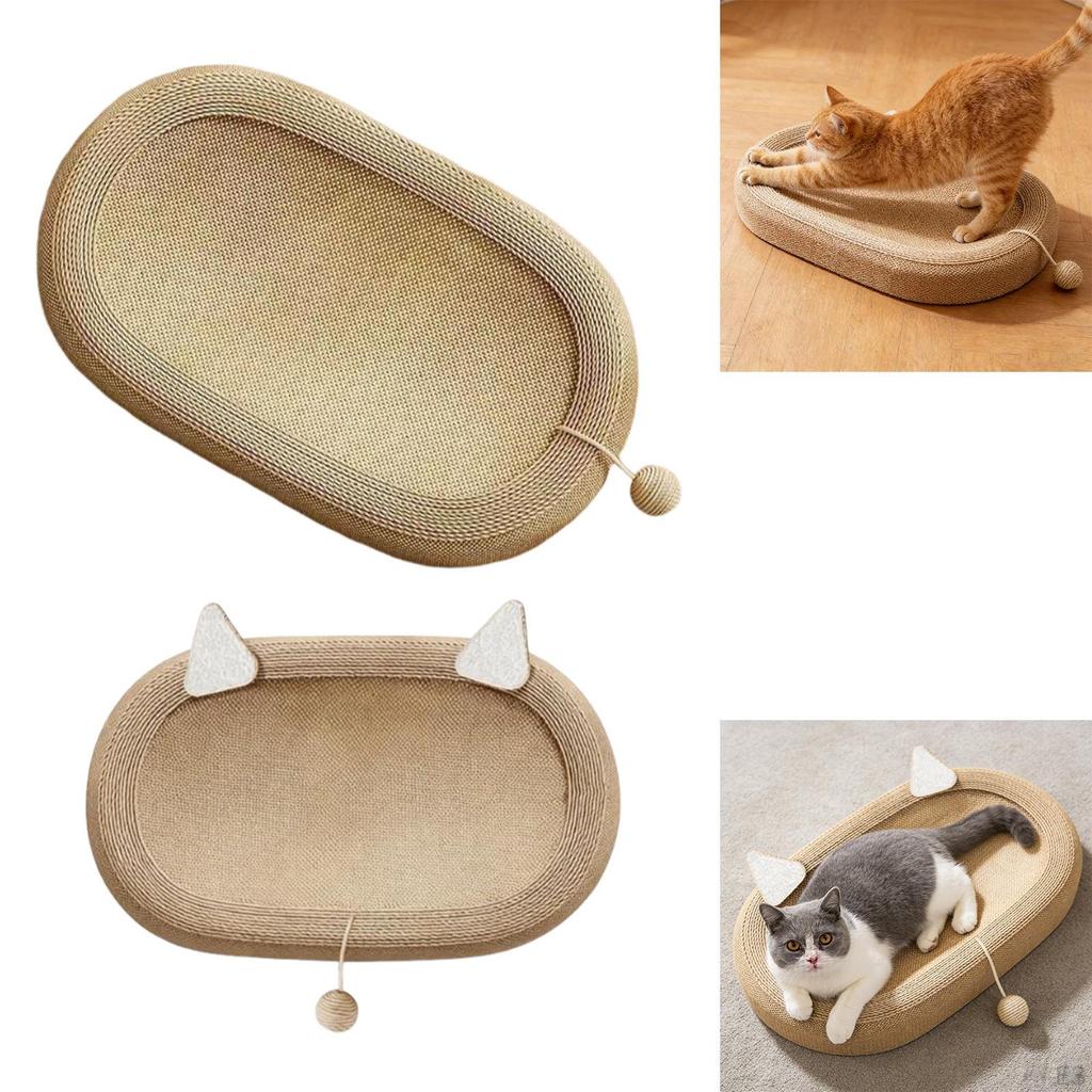 Cat Scratcher Bed Multipurpose Oval Bowl Scratching Board