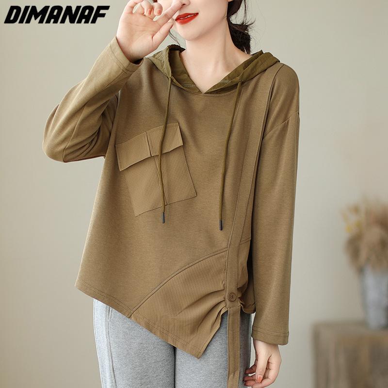 DIMANAF 2023 Plus Größe Pullover Pullover Herbst Oversize Frauen Muster Asymmetrische Pullover Feste Volle Hülse Stricken Lose Pullover