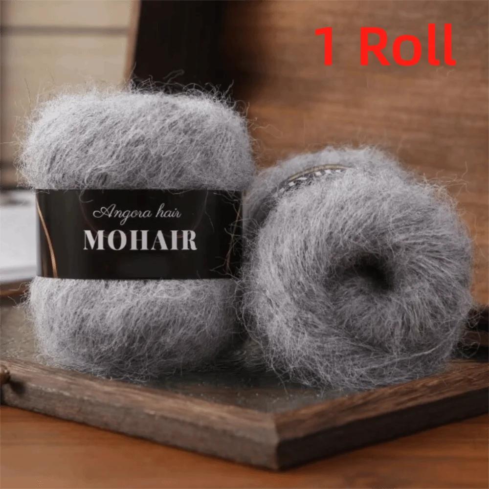 Comfortable Thread Cotton Blended Alpaca Mohair Yarn Soft Fluffy Handmade Hand-Knitted Yarn Long Haired Crochet Yarn Knitting