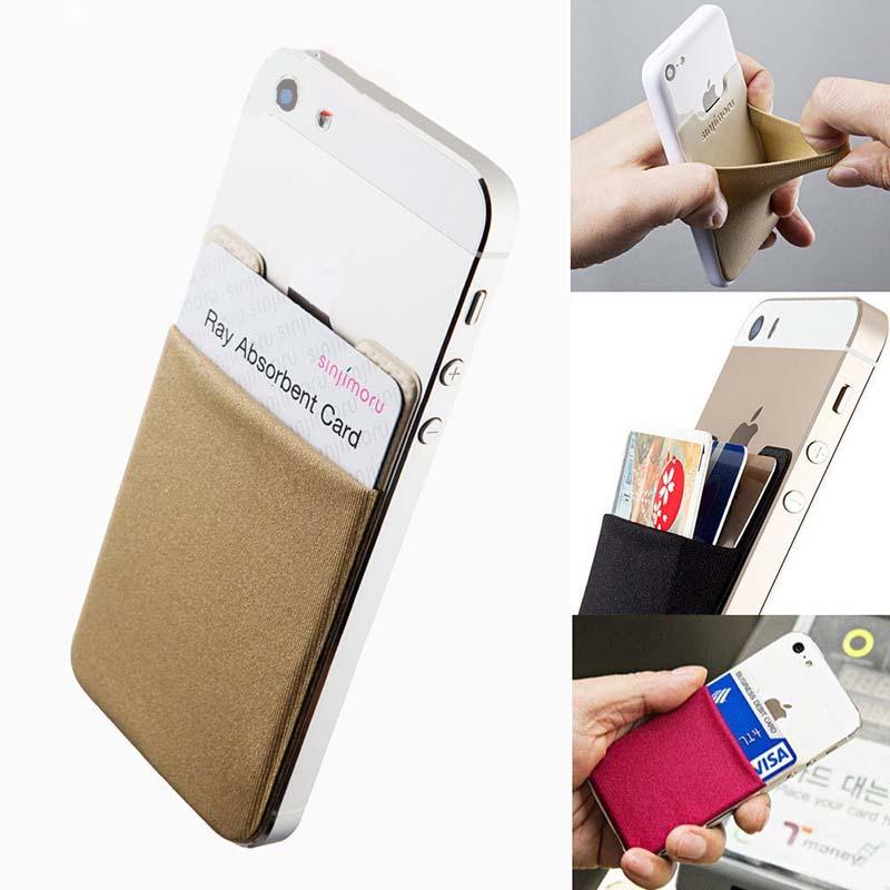 3M Glue Fabric Elastic Lycra Ultra-slim Self Adhesive Cell Phone Wallet  Credit ID Card Holder  buy at low prices in the Joom online store