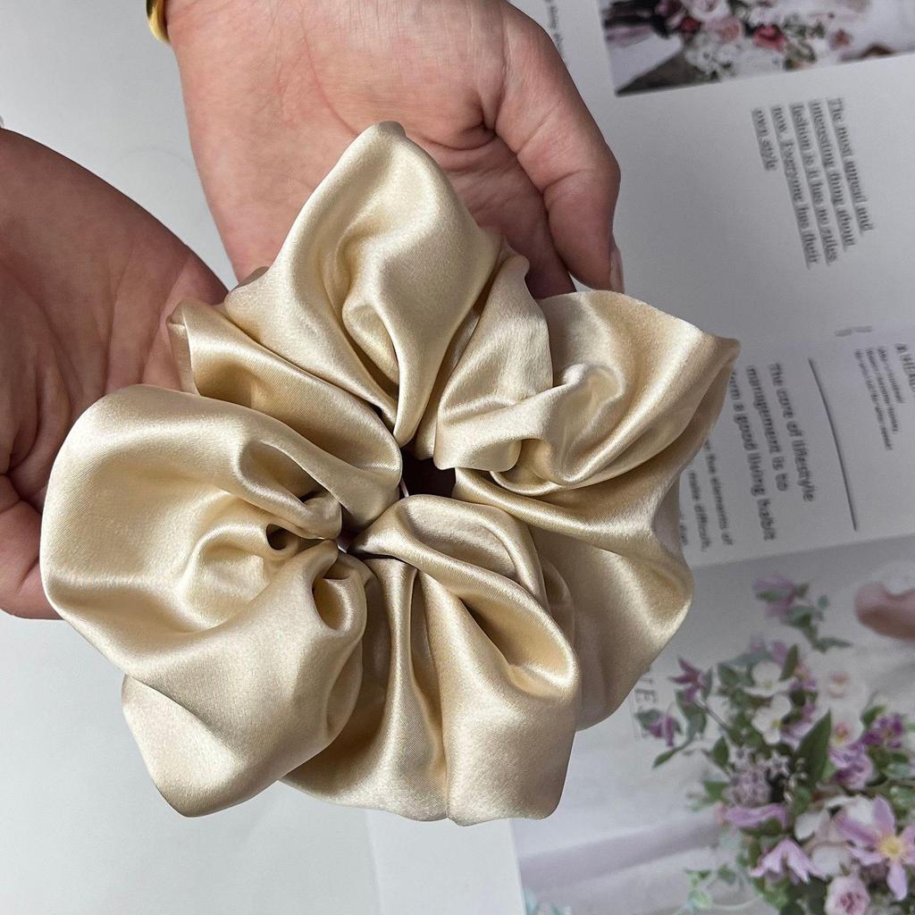7cm Large Mulberry Silk Scrunchies - Luxury Hair Ties & Accessories