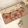Interesting Capybara Bathroom Mat INS Style Soft Bedroom Floor House Laundry Room Mat Anti-skid Welcome Doormat