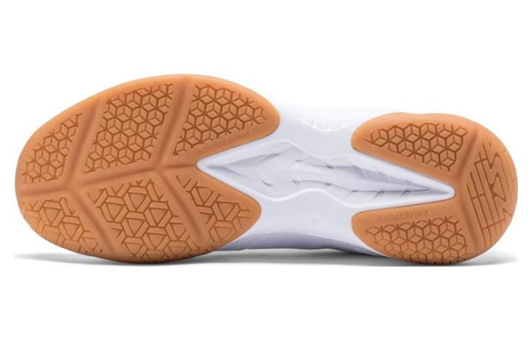 Li Ning CS6 Synthetic Leather Slip Resistant Abrasion Resistant Breathable Low Top Badminton Shoes Unisex White AYTS055-1