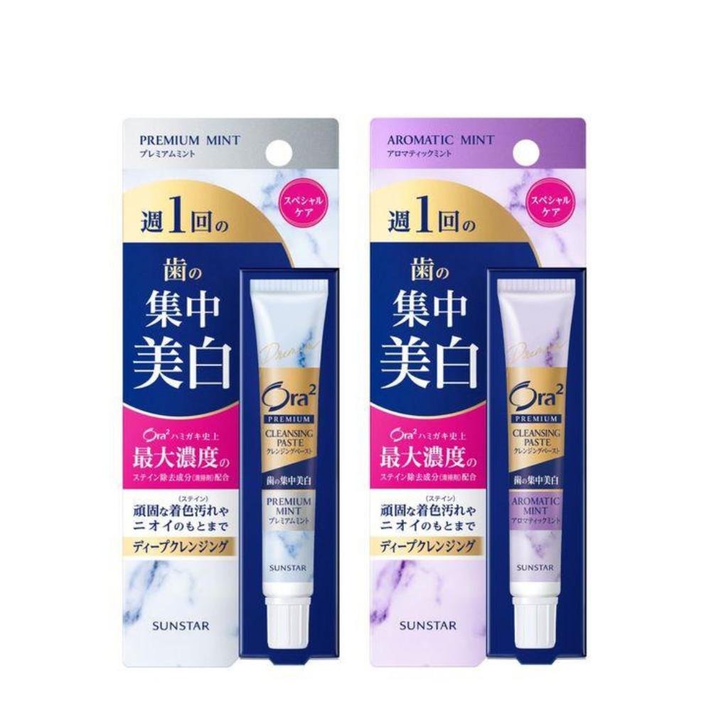 Sunstar Ora2 Premium Intensive Whitening Toothpaste Cleansing Paste Premium Mint  Aromatic Mint 17g