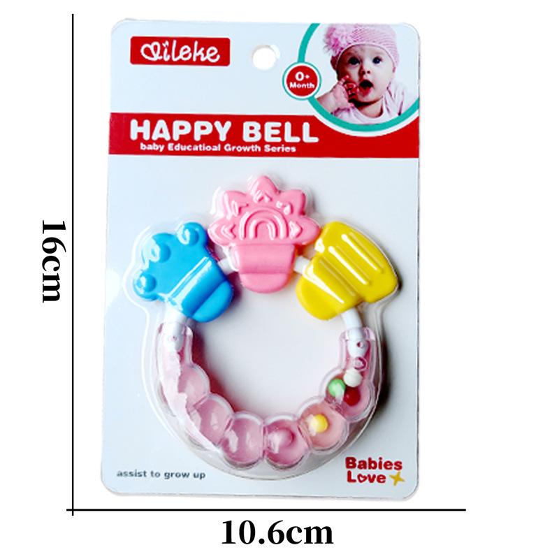 Baby Clutch Ball Rattle Fitness Soft Glue Hand Rattle, Fish Skewer Toothpaste Infant 0-1 Years Old Educational Toy