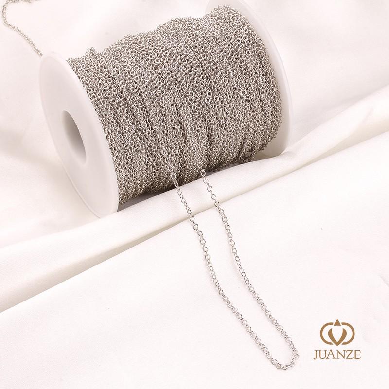 Copper-Plated Gold Color Retention O Cross Chain Necklace with Extension.