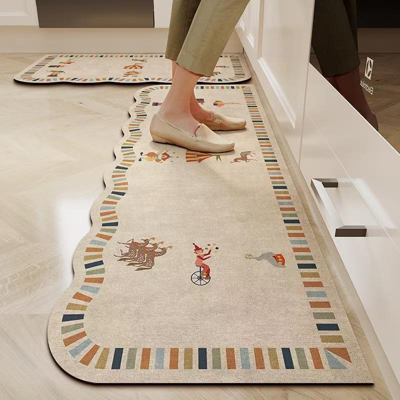 Rutschfeste Küchenmatte Kieselgur Superabsorbierende Fußmatten Schlafzimmer Küche Lange Teppiche Badezimmer Eingangstürmatte