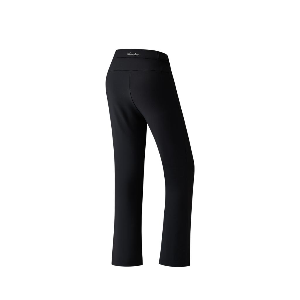 Anta Chn Comprehensive Training Series 2025 Winter Womens Woven Sports Long Pants Fleece Women Pants Basic-Black 162547501N-1