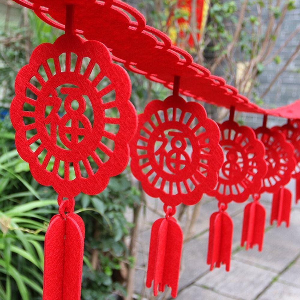 Chinesisches Neujahr Mondjahr Banner Heimdekoration Girlande Wandbehang Neujahrsbanner Party Dekoration