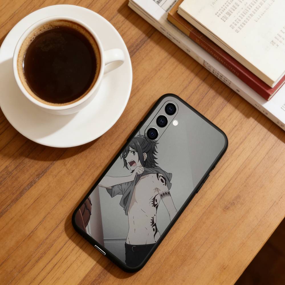 Anime H-Horimiya Izumi Miyamura Phone Case For Samsung Galaxy A73,A72,A71,A70,A53,A52,A51,Soft Silicone Black Cover