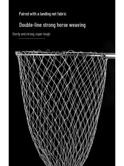 Telescopic Stainless Steel Fishing Rod with Foldable Net Head and Fish Bag Grapnel Set