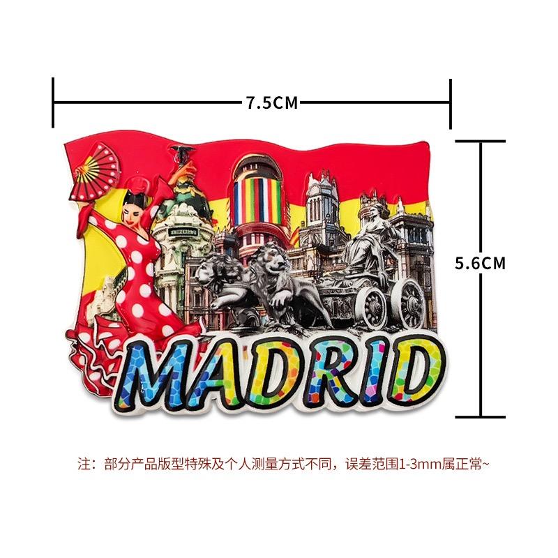 Španělsko Cestovní Suvenýr Ledničkový Magnet, 3D Ledničkový Magnet, Ručně Vyráběný Ledničkový Magnet, Dekorativní Ledničkový Magnet