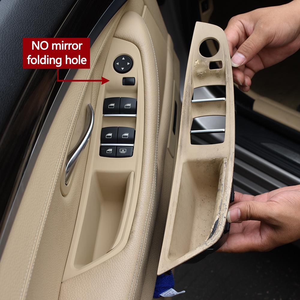 Upgraded Left Driver Side Inner Door Handle Panel Trim Beige Oyster Black For BMW 5 Series F10 F11 F18 520i 523i 525i 528i 535i