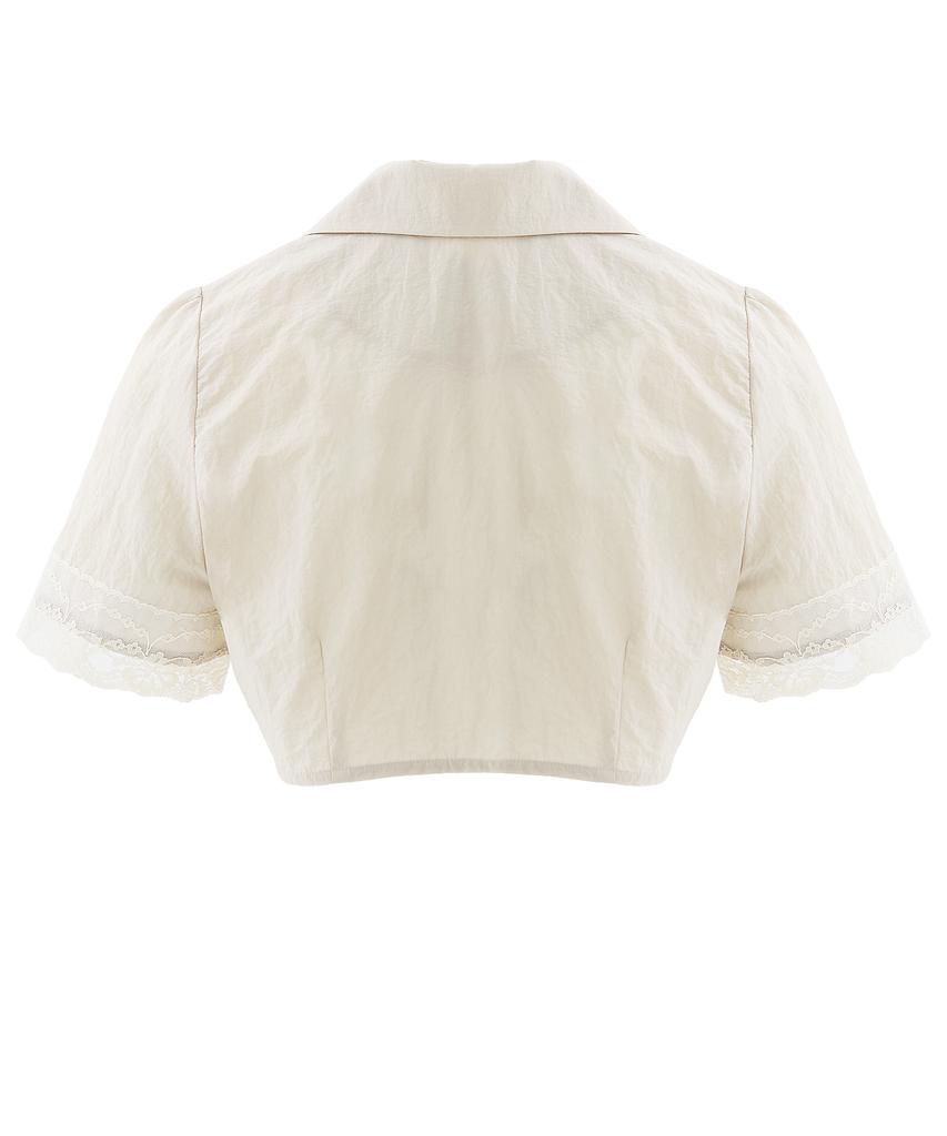 PLASMA SPHERE Curve Shirt In Beige (Lace Double Jacket)