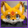 Pelzige Brillen-Requisiten 25cm Brillen Fursuit Zubehör Kigurumi Maskenbasis Kig Halloween Kemono Fuchs Katze Hund Hase Brillen