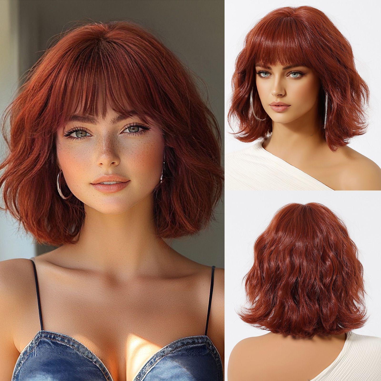 Honey Golden Brown Short Bob Wavy