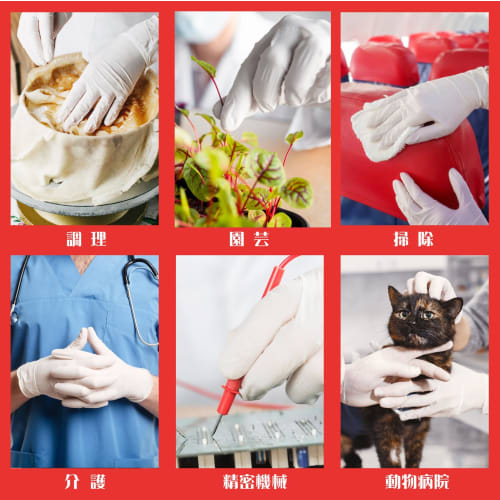 SANYU Nitrile Gloves, Disposable White, 0.08mm Thick, Powder-Free, Food Sanitation Law Compliant, 100/300/500/1000 Count (M, 1 Box of 100)