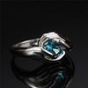 Nauji asmenybės rankų apkabinimo dizaino moteriški žiedai su apvaliu dangaus mėlynumo kubiniu cirkoniu, hiphopo stiliaus šaunūs žiedai, madingi papuošalai moterims