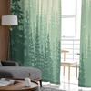 Simple Woods Green Trees Tulle Voile Curtains Bedroom Hotel Home Decor Living Room Chiffon Printed Drapes Light Filtering Polyester Area Window