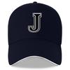 Letter J Initial Baseball Cap Adult Unisex Polyester Outdoor Adjustable Snapback Hat